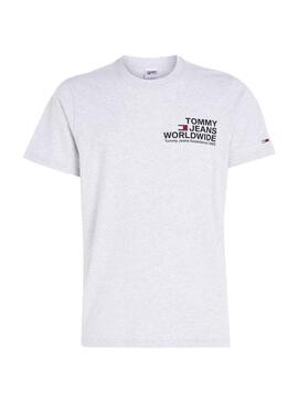 Camiseta Tommy Jeans Entry Concert Gris Hombre