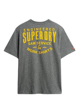 Camiseta Superdry Workwear Trade Gris Para Hombre