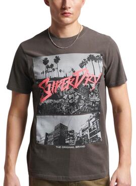 Camiseta Superdry Photographic Skate Marrón Hombre