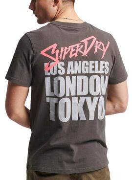 Camiseta Superdry Photographic Skate Marrón Hombre