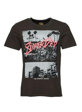 Camiseta Superdry Photographic Skate Marrón Hombre