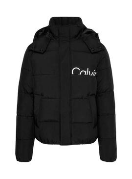 Chaqueta Calvin Klein Essentials Logo Negra Hombre 