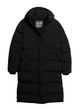 Chaqueta Superdry Longline Puffer Negro Mujer