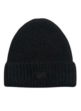 Gorro Superdry Rib Knit Negro Mujer