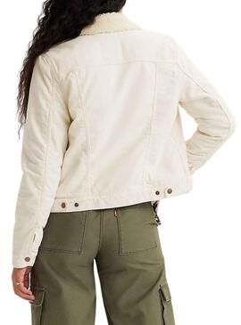 Chaqueta Vaquera Levis Original Sherpa Beige Mujer