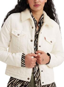 Chaqueta Vaquera Levis Original Sherpa Beige Mujer