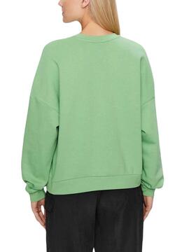 Sudadera Only Amor Verde Flores para Mujer