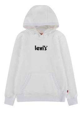 Sudadera Levis Logo Pullover Blanco Niño