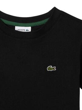 Camiseta Lacoste De Punto Negro Para Niño Niña