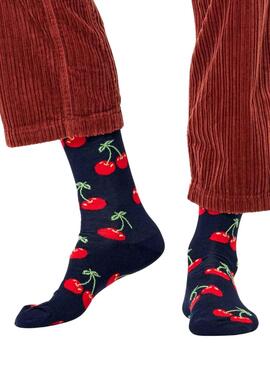 Calcetines Happy Socks Cherry Negros para Hombre