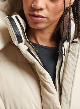Abrigo Superdry Touchline Padded Beige para Mujer