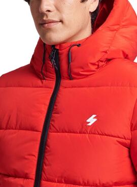 Chaqueta Superdry Sports Puffer para Hombre Rojo