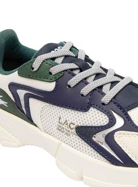 Zapatillas Lacoste L003 Blanco y Marino Kids