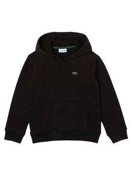 Sudadera Lacoste Infantil Negro Para Niño Niña