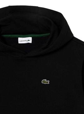 Sudadera Lacoste Infantil Negro Para Niño Niña