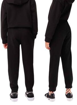 Pantalón Lacoste Chándal Ecologico Negro Niño Niña