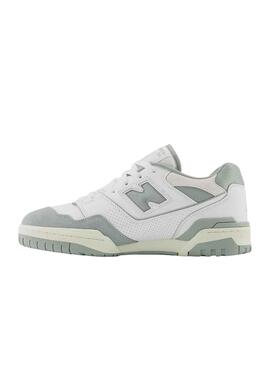 Zapatillas New Balance BB550 Blanco y Turquesa