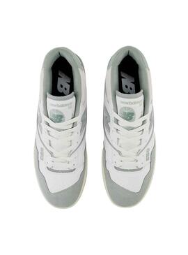 Zapatillas New Balance 550  blanco y verde claro para hombre 