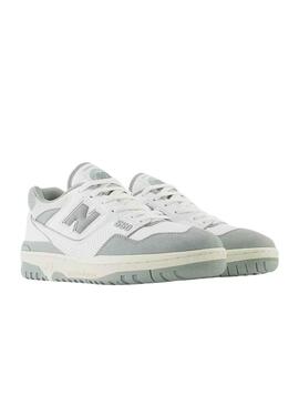 Zapatillas New Balance 550  blanco y verde claro para hombre 
