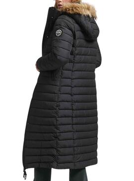 Abrigo Superdry Line Fuji Negro para Mujer