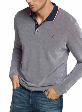 Polo Jack and Jones Bluwin M/L Gris para Hombre