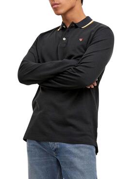 Polo Jack and Jones Bluwin M/L Negro para Hombre