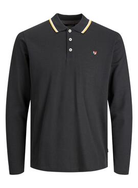 Polo Jack and Jones Bluwin M/L Negro para Hombre