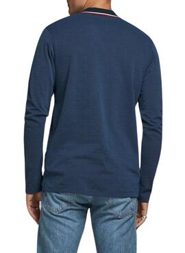 Polo Jack and Jones Bluwin M/L Marino para Hombre