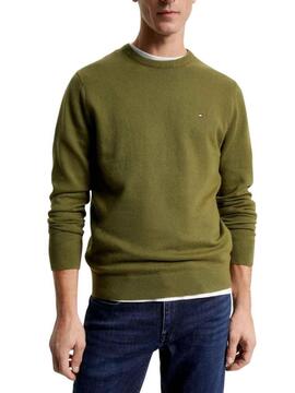 Jersey Tommy Hilfiger Pima Cashmere Verde Hombre