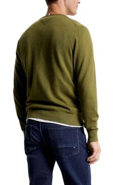 Jersey Tommy Hilfiger Pima Cashmere Verde Hombre