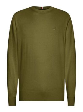 Jersey Tommy Hilfiger Pima Cashmere Verde Hombre