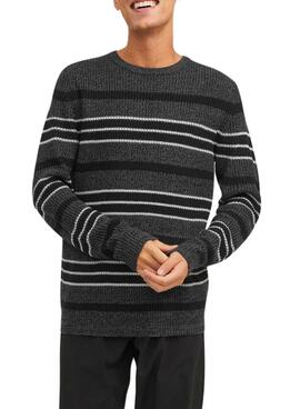 Jersey Jack and Jones Twist Rayas Negro Hombre