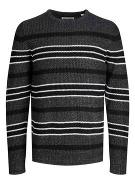 Jersey Jack and Jones Twist Rayas Negro Hombre