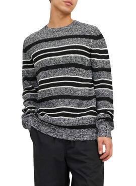 Jersey Jack and Jones Twist Rayas Gris para Hombre