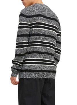 Jersey Jack and Jones Twist Rayas Gris para Hombre