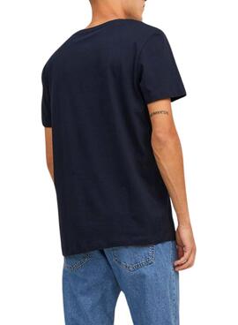 Camiseta Jack and Jones Oscar Marino para Hombre