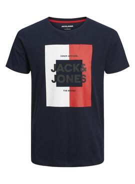 Camiseta Jack and Jones Oscar Marino para Hombre