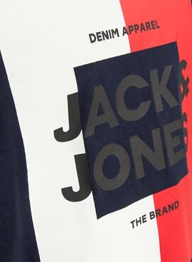 Camiseta Jack and Jones Oscar Marino para Hombre
