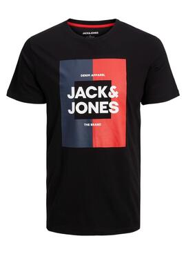 Camiseta Jack and Jones Oscar Negra para Hombre