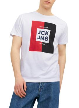 Camiseta Jack and Jones Oscar Blanca para Hombre