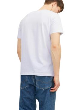 Camiseta Jack and Jones Oscar Blanca para Hombre