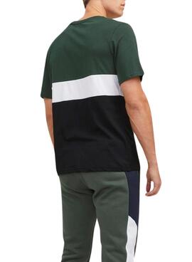 Camiseta Jack and Jones Eired Block Verde Hombre