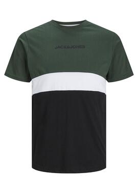 Camiseta Jack and Jones Eired Block Verde Hombre