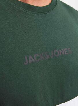 Camiseta Jack and Jones Eired Block Verde Hombre