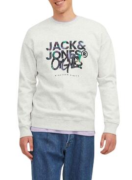 Sudadera Jack and Jones Silverlake Blanca Hombre