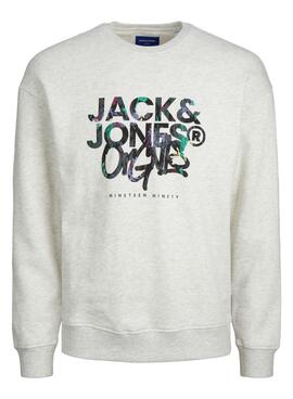 Sudadera Jack and Jones Silverlake Blanca Hombre