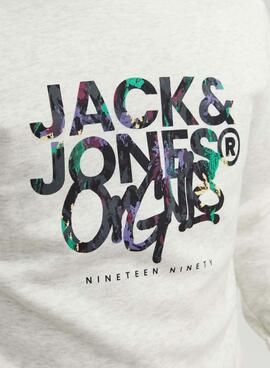 Sudadera Jack and Jones Silverlake Blanca Hombre