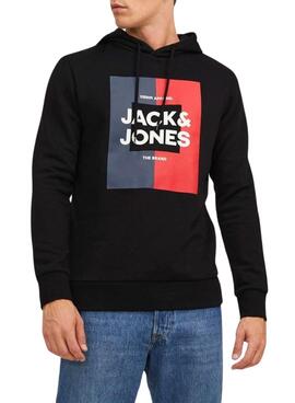 Sudadera Jack and Jones Oscar Negra para Hombre