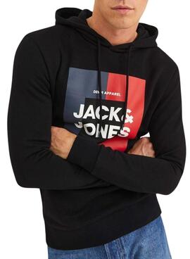 Sudadera Jack and Jones Oscar Negra para Hombre