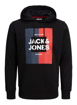 Sudadera Jack and Jones Oscar Negra para Hombre